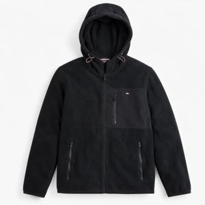 타미힐피거 컬러 블록 풀집 플리스 후디 자켓 151AF238 BLACK