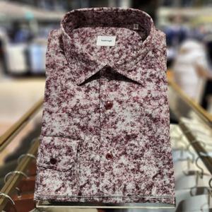 [레노마] 밴브루 수입원단 프린트 세미와이드카라 BJFSG1023WN