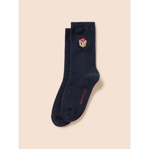 [빈폴키즈] 곰돌이 자수 양말  네이비 (BI61KTU05R)