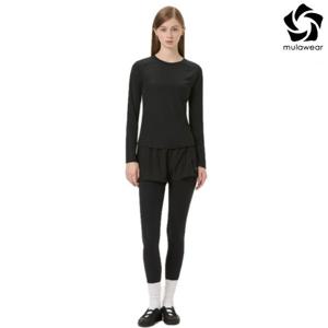 뮬라웨어 여성 올데이 투인원 레깅스 팬츠 AWNFLG306-BK-YDP