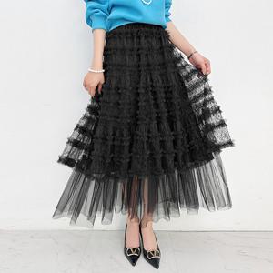 [금찌]금찌 페이즌 레이스 쉬폰 스커트  SK3240