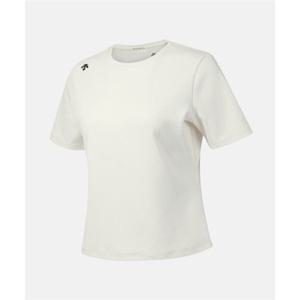 데상트 우먼스 골지 반팔 티셔츠 아이보리(SQ322PTS74) SQ322PTS74_IVY0 279259