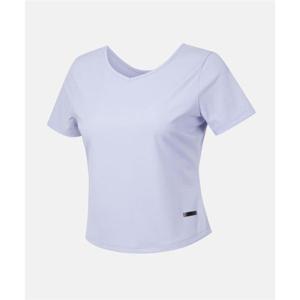 데상트 우먼스 세미 크롭 반팔 티셔츠 라벤더(SQ322PTS72) SQ322PTS72_LVND 279263