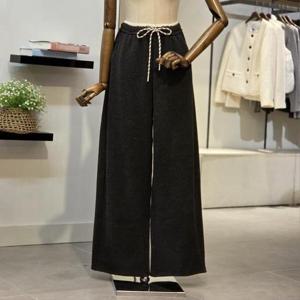 [반에이크]VB5ZSLM317Z_허리배색 기모 와이드 팬츠