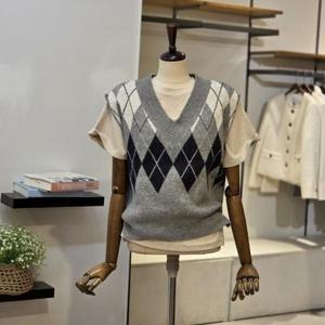 [반에이크]  VB5ZKVM302Z_아가일 브이 조끼