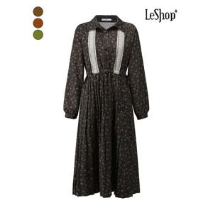 [르샵]레이스 포인트 라인 플라워 플리츠 원피스 (BPBOP004A)