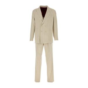 브루넬로쿠치넬리 더블브레스트 노치 라펠 수트 MA477LDBH C003