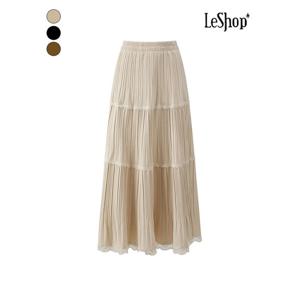 [르샵]플리츠 레이스 티어드 스커트 (BPCSK008A)
