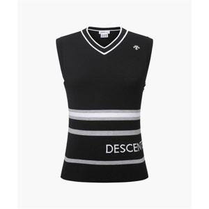 데상트 GOLF 여성 V넥 니트 베스트 (DP12WFKV21) DP12WFKV21_BLKG 280068