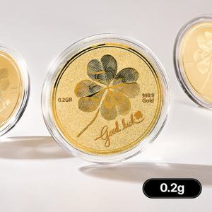 수앤진골드 럭키 크로버 코인 골드바 24K 순금 0.2g