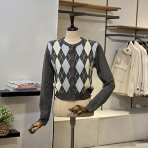 [반에이크]  VB5ZKCM320Z_텀 아가일 크롭 가디건