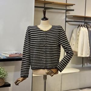 [반에이크]  VB5ZKCM303Z_배색 포인트 줄무늬 가디건