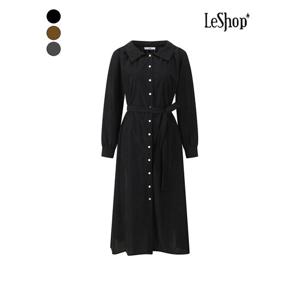 [르샵]카라넥 셔츠형 스트랩 원피스 (BQ1OP007A)