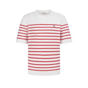 헤지스 여성 26SS 스트라이프 반팔 풀오버 레드 HSSW6A001R2