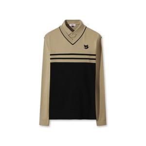 [왁]왁 페이크 카라 니트 폴로 WMWAS26105BEX