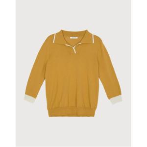 [올리비아로렌][비밀특가] 배색 카라 니트 풀오버_VOCBL3F8146