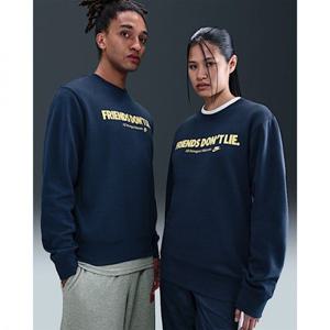 나이키 X 기묘한 이야기(Stranger Things) 남성용 크루 - 미드나이트 네이비소프트 옐로우 IB5662-410 272334