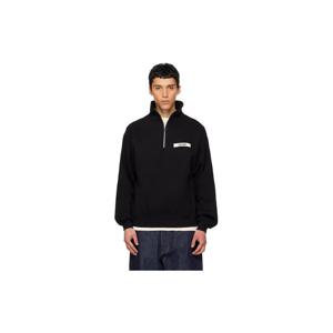 25 FW 쟈크뮈스 남성 블랙 라 크루아제르 더 그로그랭 집업 롤넥 스웨트셔츠 261553M202012