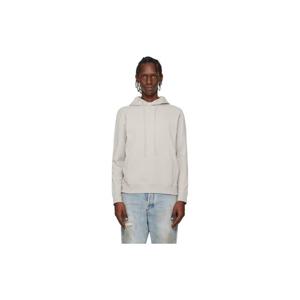 25 FW 보스 남성 그레이 로고 패치 코튼 테리 후드티 261085M202012