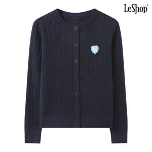 [르샵]하트 패치 케이블 니트 가디건 (DQ1CK001A)