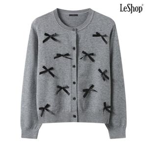 [르샵]리본 포인트 라운드 니트 가디건 (DQ1CK002A)