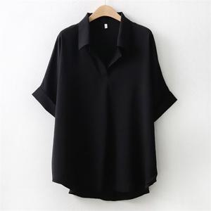 [시드마켓]빅사이즈 오픈가오리블라우스 WW5181S104 미시옷 중년