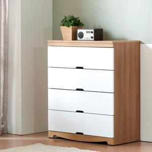 [우아미가구]텀즈 4단 서랍장 800 오크화이트