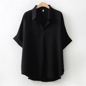 [시드마켓]빅사이즈 오픈가오리블라우스 WW5181S106 루즈핏 (714