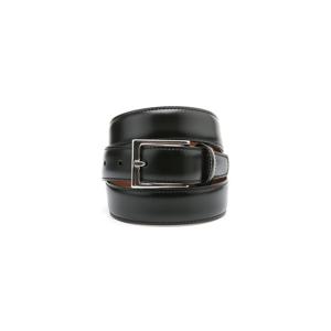 [FW 시즌오프 10%]  레더 실버 버클 벨트 (블랙) (50302065)