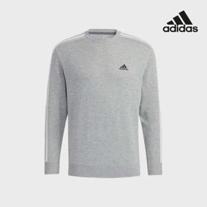 아디다스골프 남성 크루넥 삼선 스웨터 그레이 GV1202