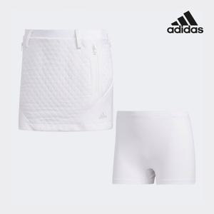 아디다스골프 여성 골프 뉴 패딩 스커트 치마 화이트 FS6345