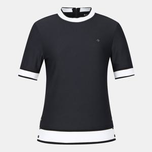 [레노마골프]여성 빗살 패턴 자가드 반팔 티셔츠 RWTRM5103-199