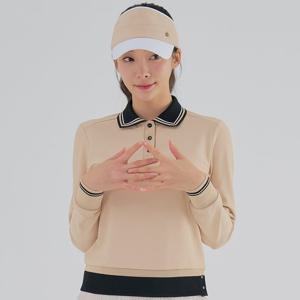 [레노마골프] 여성 빗살 패턴 자가드 카라 티셔츠 RWTPM5102-509