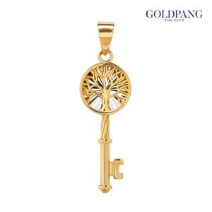 골드팡 14k 위시행운나무열쇠 펜던트