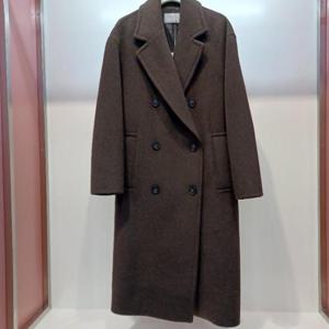 Destijl HC06 겨울 울 혼방 모직 카라 편한 h라인  뒤트임 더블 롱 코트 D2343ct02