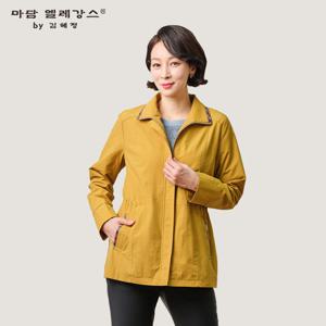 [마담엘레강스] 모스트 체크배색 트렌치 자켓 K241JK09_머스타드