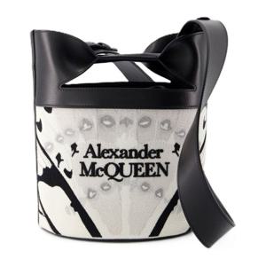 알렉산더맥퀸 버킷 보우 크로스백 77591216W119090 WHITE/BLACK