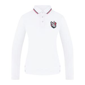 [까스텔바작] 여성 카라&밑단 3색 포인트 긴팔 티셔츠_BGDSTL502WH