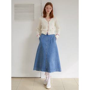 [올리브데올리브]A라인 데님 스커트(OJ4SS212)