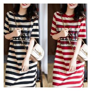 [리빌모아]여성 스트라이프 원피스 롱티 SDW-TSH-UC0111