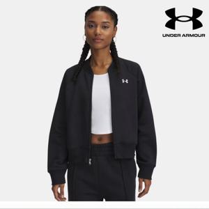 [언더아머(백)]여성 부드러운 기모 집업 후리스 맨투맨 UA 라이벌 플리스 자켓 6005519-001
