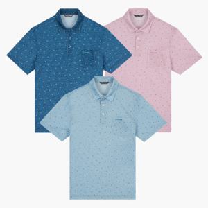 [크로커다일남성]폴리 올오버 패턴 카라 티셔츠 CDAAATS2462_JJ