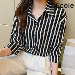 셀렌 프린트 긴팔셔츠_F48WBB009Z