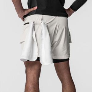 [리빌모아]남자 러닝 지퍼 포켓 밴딩 팬츠 반바지 LD-PTH-SSIS51