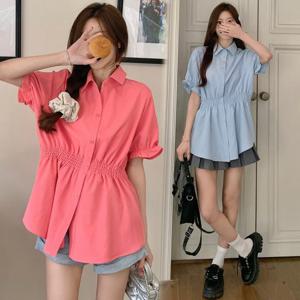 [리빌모아]카라 밴딩 플레어 셔츠 SDW-BLH-SLLT145