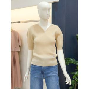 [나이스클랍][나이스클랍]브이넥 볼륨소매 니트(A243PWK618)LE_D