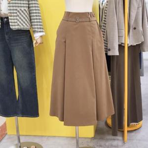 르피타 DP01 벨크로 A라인 핀턱 스커트 L244USKA07