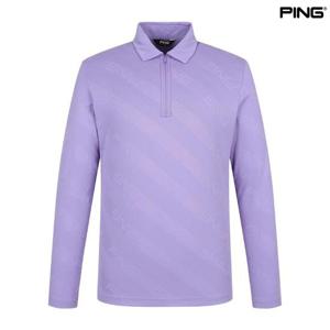 [핑골프](양말증정2개) 남성 로고 카라 반집업 긴팔 티셔츠 (111D3TO201_VO)