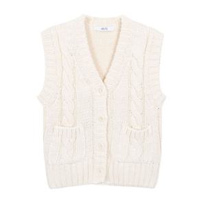 [에이비에프지]럭셔리 꽈베기 면 니트 베스트 APY4QV35J