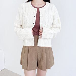 [리빌모아]여자 루즈핏 꽈배기 라운드 니트 가디건 DJW-CA-SCAT1